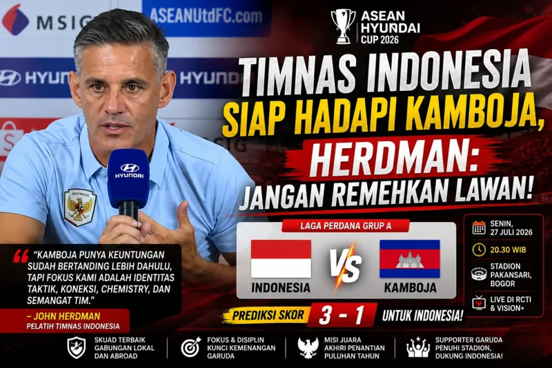 Timnas Indonesia Siap Hadapi Kamboja, Herdman Jangan Remehkan Lawan! Ini Prediksi Skornya.webp